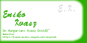 eniko kvasz business card